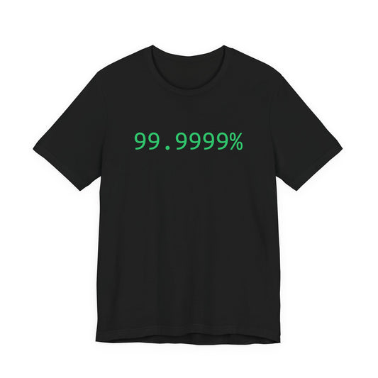 “6 9s” Reliability Tee — 99.9999% Uptime Engineer Shirt